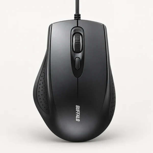BUFFALO マウス ブラック BSMRU050BK [IR LED /有線 /3ボタン /USB] 滑鼠
