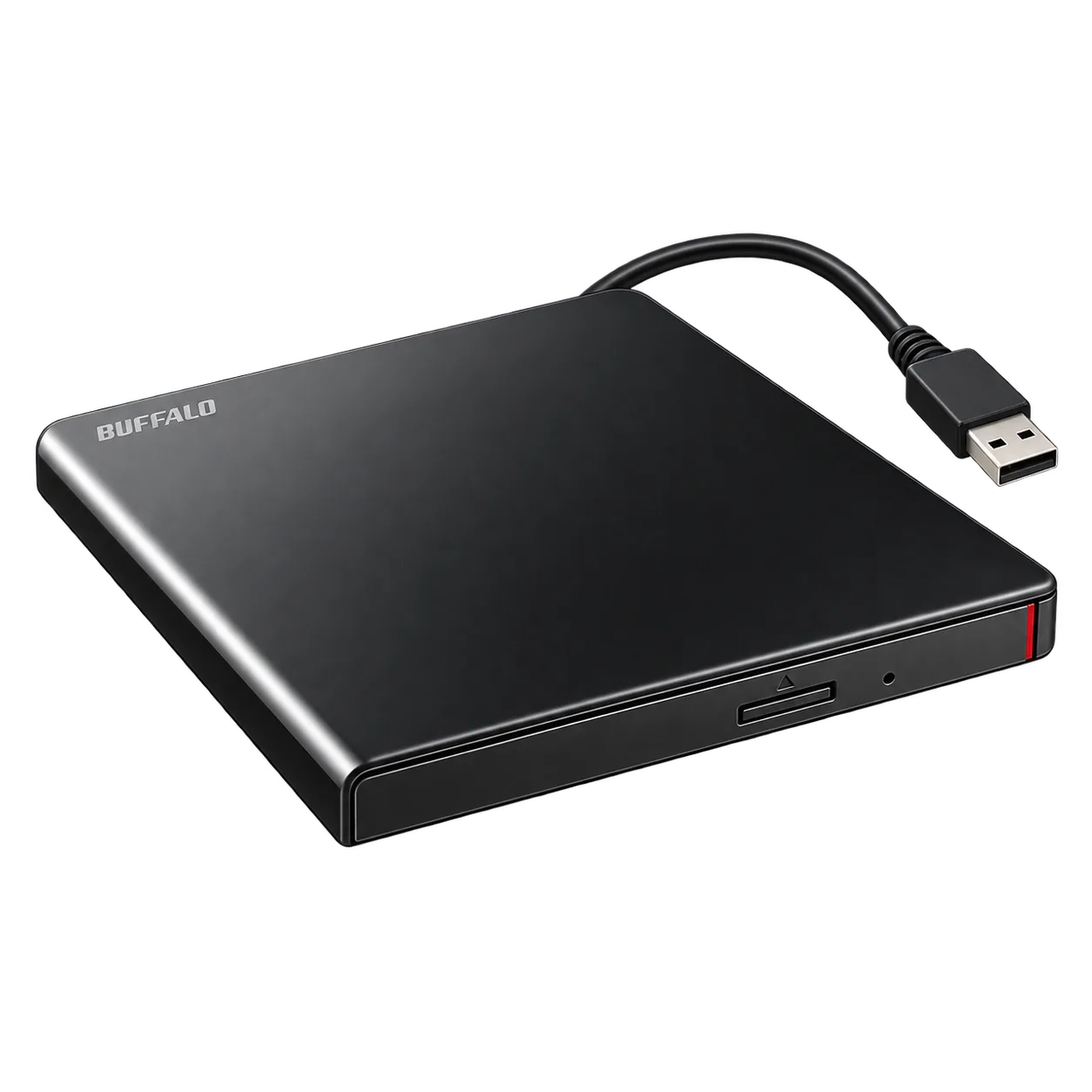 BUFFALO 隨身DVD光碟機 (支援Windows11／mac／Chrome) 黑色 DVSM-PLV8U2-BKB [USB-A]