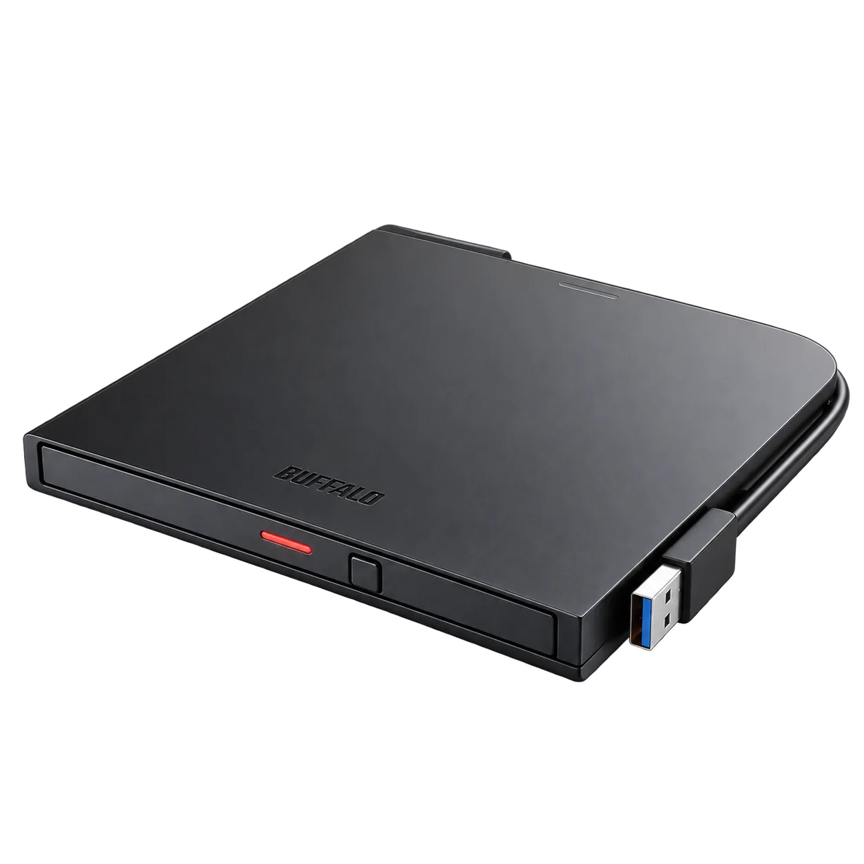 BUFFALO ポータブルDVDドライブ (Windows11対応/mac/Chrome) ブラック DVSM-PTCV8U3-BKB [USB-A／USB-C] 外接 DVD 光碟機