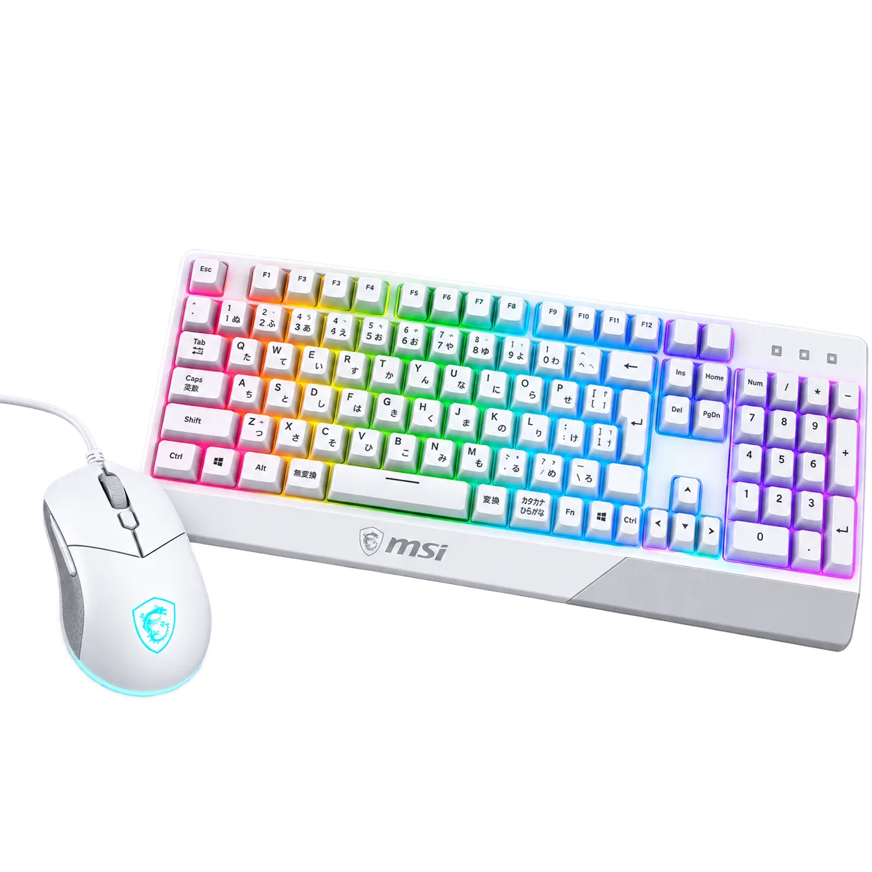 MSI ・滑鼠組合 Vigor GK30 COMBO WHITE JP 白色 [有線 /日文配列 /機械式]