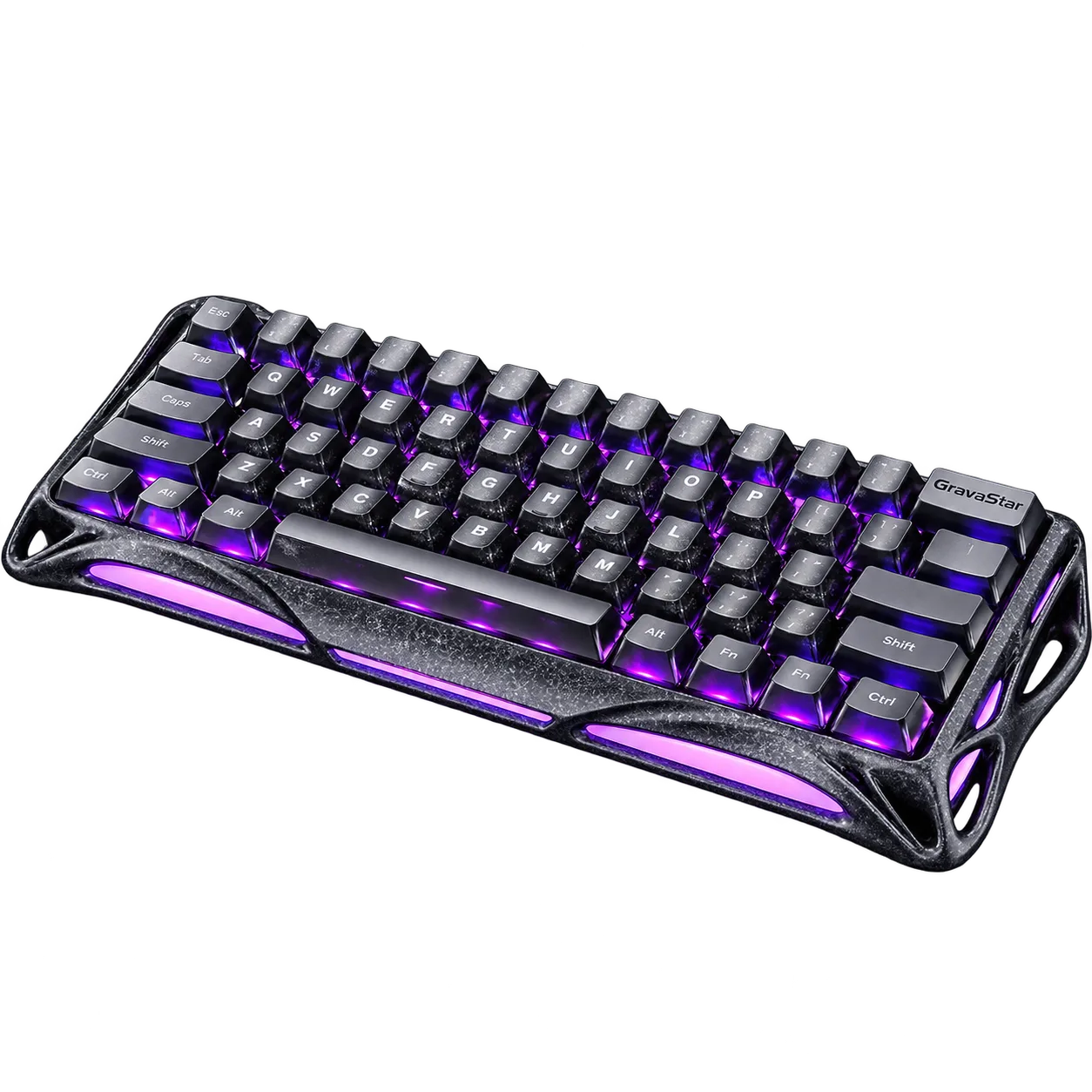 GravaStar (ラピッドトリガー対応) Mercury V60 Pro -スペシャルエディション-(US配列) サイバーフロストブラック GS V60 PRO_CF_BLK [有線 /英語配列 /磁気スイッチ] 電競鍵盤