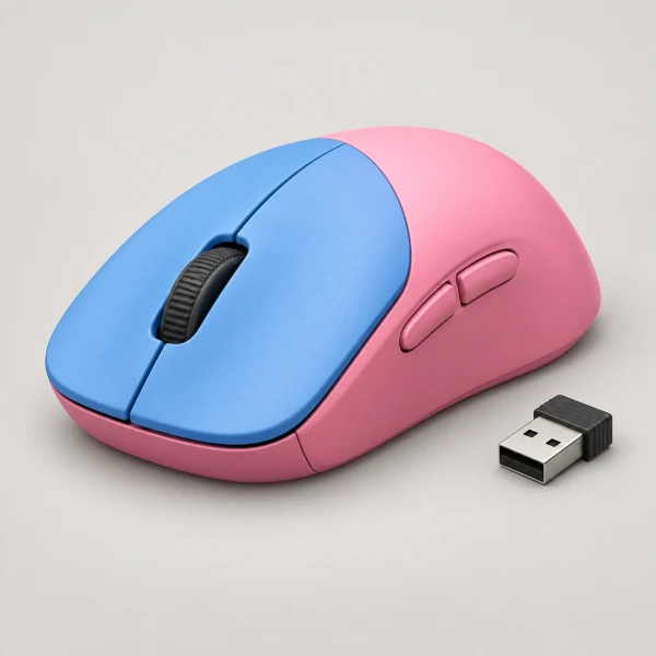 WLmouse Beast X Mini Pro -Solid Sides サイド穴なし- Blue&Pink WL-BXMINIPRO-BP-O-NH [光学式 /有線／無線(ワイヤレス) /5ボタン /USB] 電競滑鼠