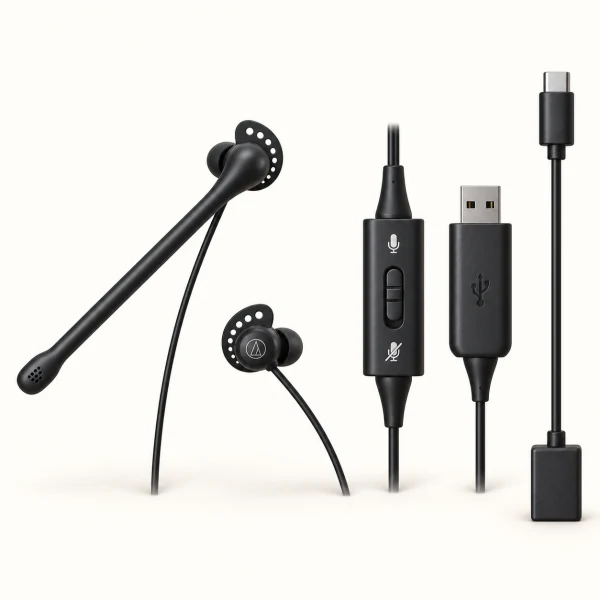 Audio-Technica 抗菌 ATH-202USB [USB-C＋USB-A /雙耳 /耳塞式]