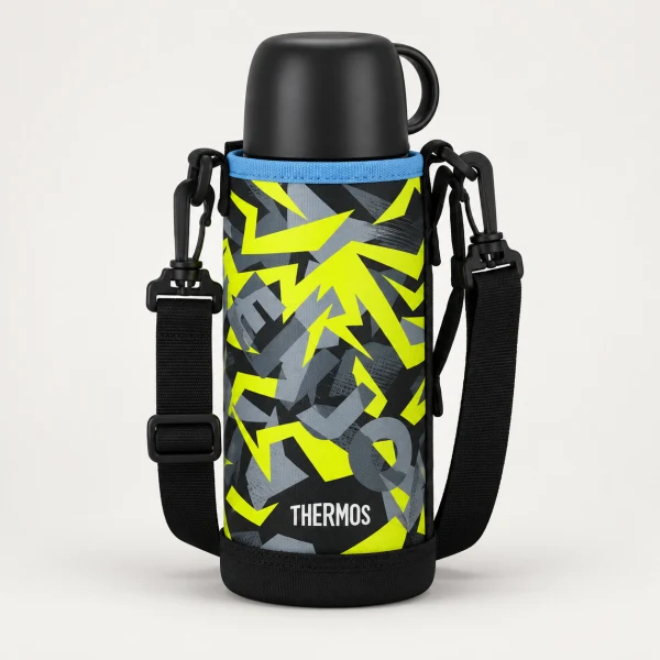 サーモス 真空断熱2ウェイボトル 800ml ブラックイエロー FJJ-802WF-BKY