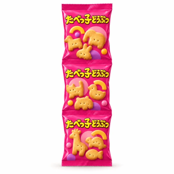 ギンビス　たべっ子どうぶつ　バター味　３連