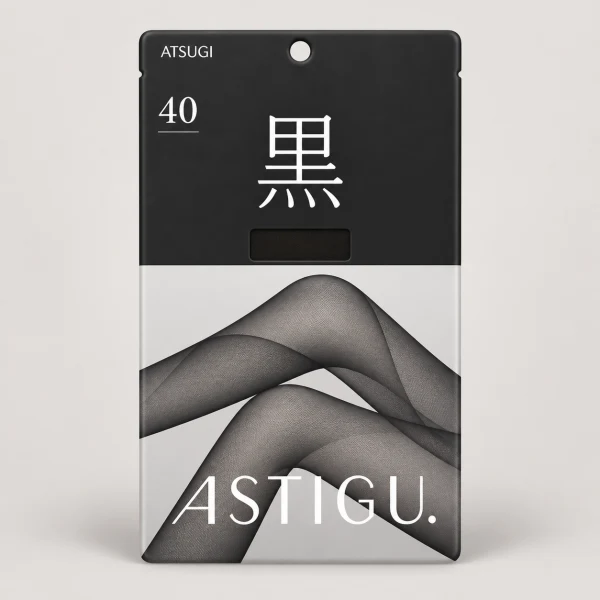 ATSUGI厚木 黑色緊身打底褲襪 【黑】深黑色 40D M-L