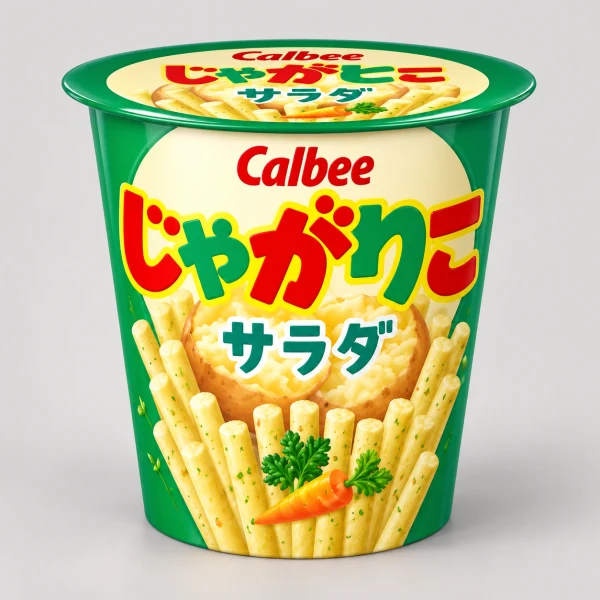 Calbee卡樂比 Jagabee加卡比 日本直郵進口酥脆爽口不油膩零食郊遊野餐伴手禮 薯條杯【沙拉味】 57g