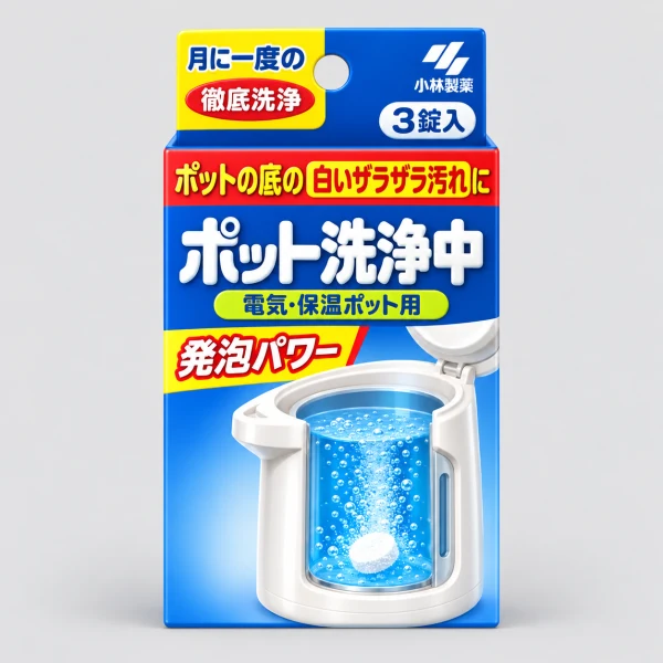 小林制藥 洗淨中 熱水瓶熱水杯水壺除臭去汙除垢清洗劑 水壺清洗劑 3粒