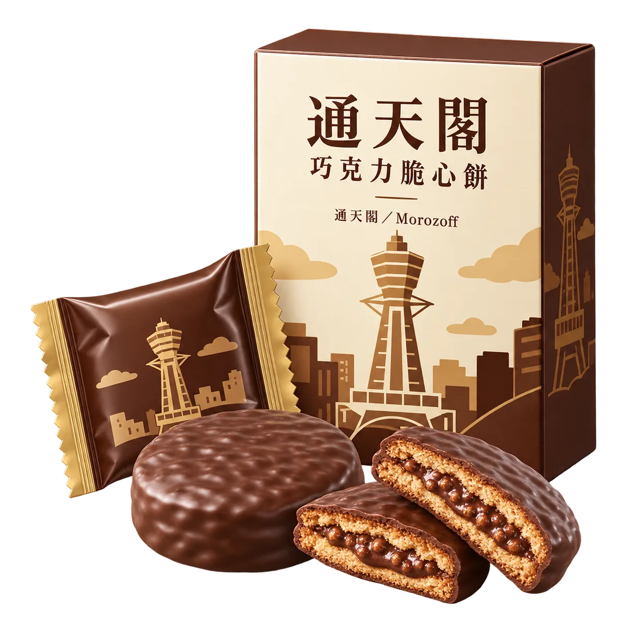 通天閣巧克力脆心餅