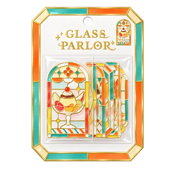 グラスパーラーステッカー プリンアラモード