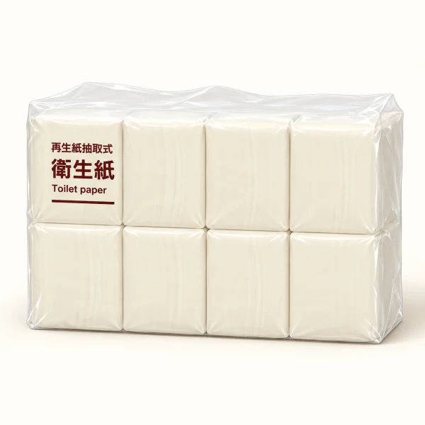 再生紙抽取式衛生紙/三層(8包入)