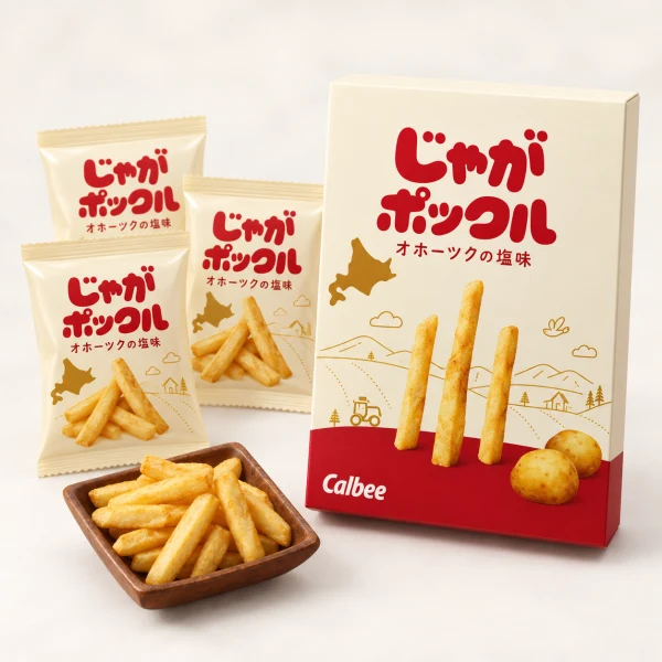 Calbee じゃがポックル 鄂霍次克鹽味（6袋）