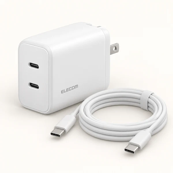 USB Power Delivery 65W AC充電器(C-Cケーブル付属/1.5ｍ)