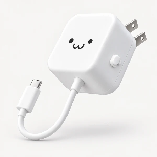 AC充電器(2.4A/C傳輸線一體式/1.5m) 白色面板