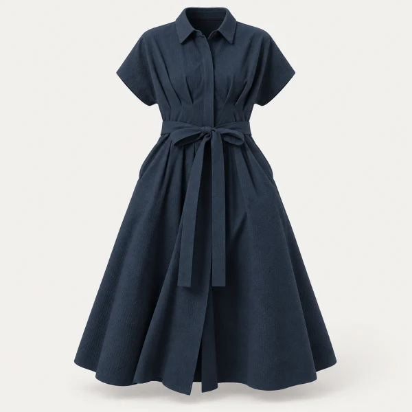 Seersucker Shirt Dress